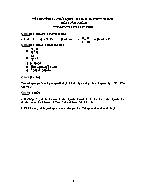 Đề thi kiểm tra chất lượng 24 tuần năm học 2010 - 2011 môn Toán Khối 6